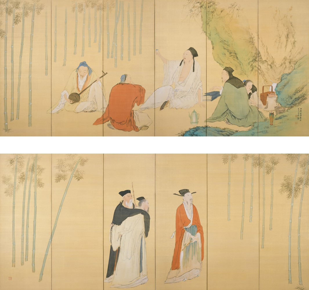 竹林七賢図屏風 | 二階堂美術館